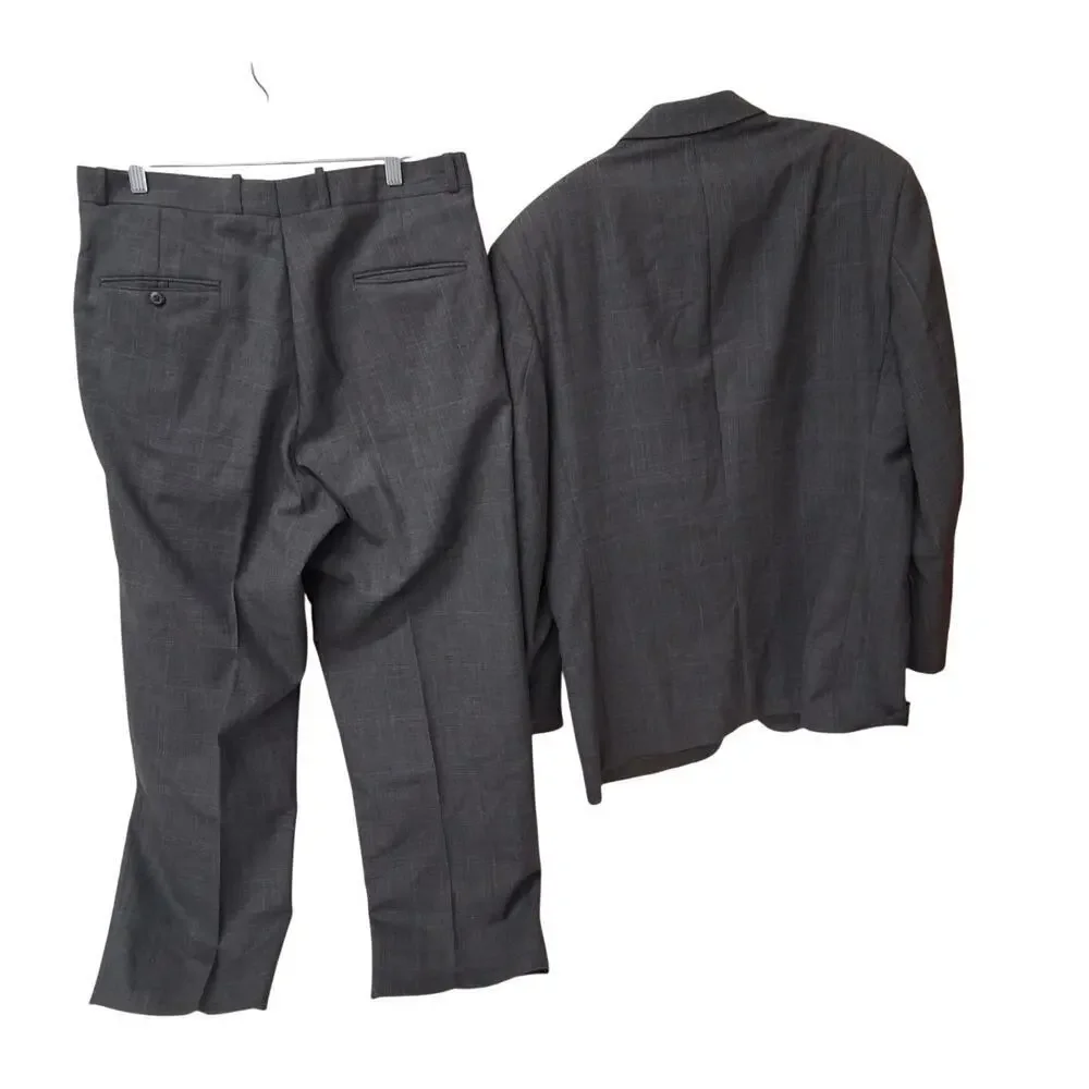 Pierre Balmain Vintage Men's Gray Two-Piece Suit Size 42R W36 - Read